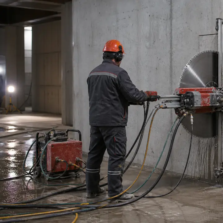 Стенорез Hilti DST 20-CA на объекте